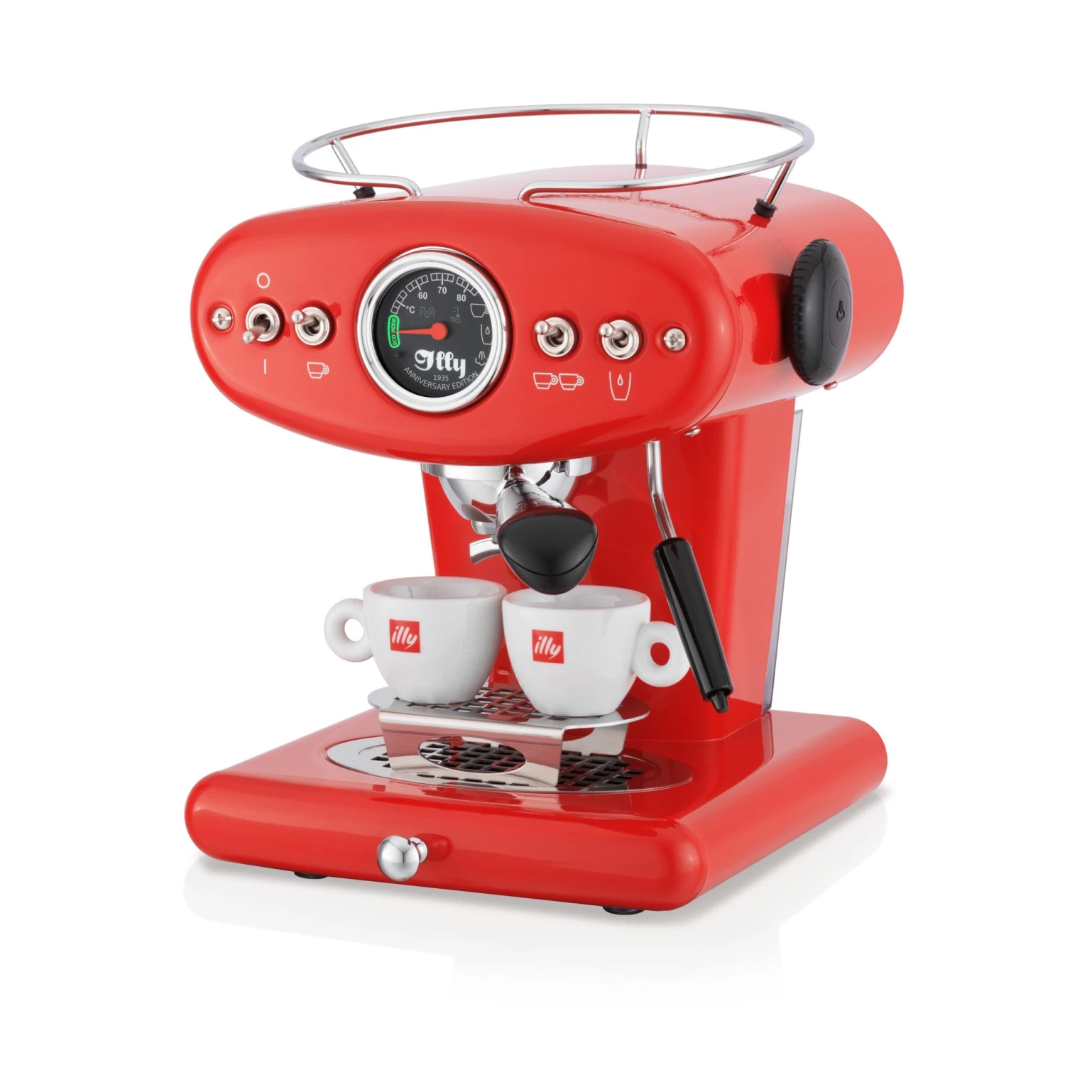 Illy X1 Anniversary E.S.E. Pod & Ground Coffee Machine - Red 7 Illy X1 Anniversary E.S.E. Pod & Ground Coffee Machine - Red - Image 7