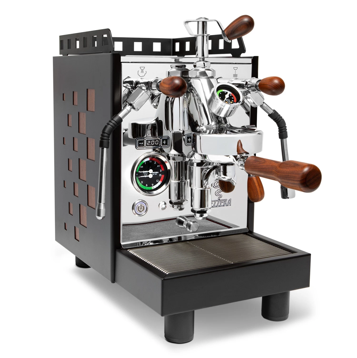 Bezzera Aria PID Espresso Machine With Flow Control - Black With Rosewood 1 Bezzera Aria PID Espresso Machine With Flow Control - Black With Rosewood