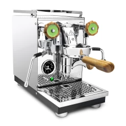 Profitec Pro 400 Espresso Machine With Olive Wood 18 Profitec Pro 400 Espresso Machine With Olive Wood -Coffee Gear Shop Chrome Olive Green