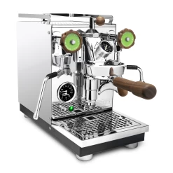 Profitec Pro 400 Espresso Machine With Flow Control And Walnut -Coffee Gear Shop Chrome Walnut Green FC