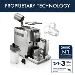 DeLonghi Dinamica LatteCrema Espresso Machine -Coffee Gear Shop ECAM35075SIDinamicaiconsProprietary Tech
