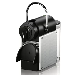 Nespresso Pixie Espresso Machine By DeLonghi With Aeroccino - Aluminum -Coffee Gear Shop EN124S Angled bfbda737 4db8 48fe b204 05144ba5e596
