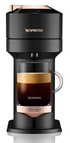 Nespresso Vertuo Next Premium Espresso Machine By DeLonghi - Black Rose Gold