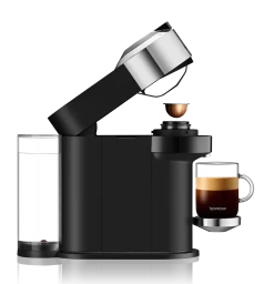 Nespresso Vertuo Next Deluxe Espresso Machine By DeLonghi With Aeroccino - Chrome 12 Nespresso Vertuo Next Deluxe Espresso Machine By DeLonghi With Aeroccino - Chrome -Coffee Gear Shop ENV120CAE Vertuo Next D Pure Chrome Delonghi Side Open Head
