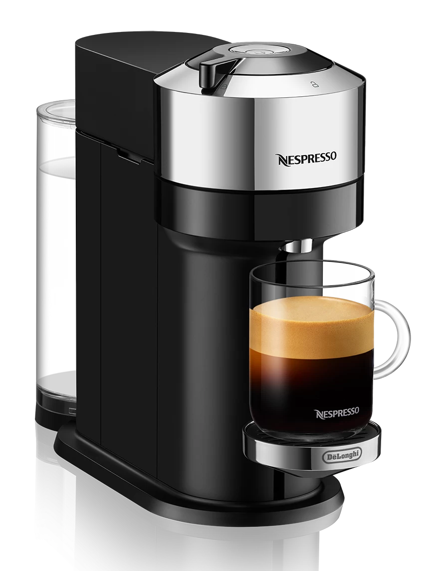Nespresso Vertuo Next Deluxe Espresso Machine By DeLonghi With Aeroccino - Chrome 2 Nespresso Vertuo Next Deluxe Espresso Machine By DeLonghi With Aeroccino - Chrome - Image 2