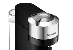 Nespresso Vertuo Next Deluxe Espresso Machine By DeLonghi - Chrome -Coffee Gear Shop ENV120C Vertuo Next D Pure Chrome Delonghi CloseUp