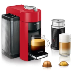 Nespresso Vertuo Espresso Machine By DeLonghi With Aeroccino - Red