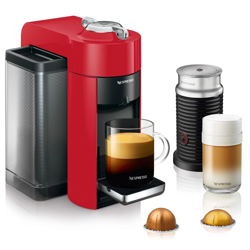 Nespresso Vertuo Espresso Machine By DeLonghi With Aeroccino - Red 1 Nespresso Vertuo Espresso Machine By DeLonghi With Aeroccino - Red