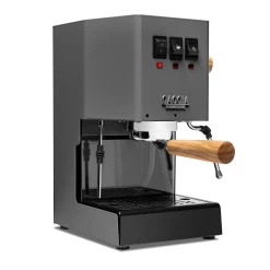 Gaggia Classic Evo Pro Espresso Machine In Industrial Grey With Olive Wood