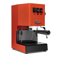 Gaggia Classic Evo Pro Espresso Machine In Lobster Red With Blackened Oak