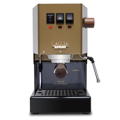 Gaggia Classic Evo Pro - 85th Anniversary Limited Edition With Walnut -Coffee Gear Shop GACLASSICGOLDWL 5359