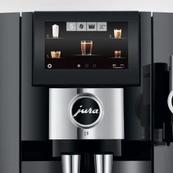 JURA J8 Super-Automatic Espresso Machine - Piano Black -Coffee Gear Shop J8 det PB Screen SL