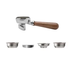 Lelit 58mm Double Spout Coffee Slide Portafilter - Walnut -Coffee Gear Shop PDCPF15 DNA2
