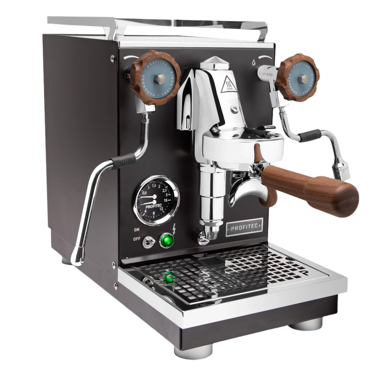 Profitec Pro 400 Espresso Machine In Matte Black With Walnut 1 Profitec Pro 400 Espresso Machine In Matte Black With Walnut