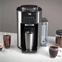 DeLonghi TrueBrew Drip Coffee Maker - Stainless/Black -Coffee Gear Shop TrueBrew ChromeBlack CAM51025MB Alt3