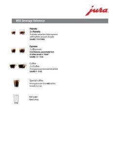 JURA WE6 Professional Automatic Coffee Machine -Coffee Gear Shop WE6 Beverage Ref