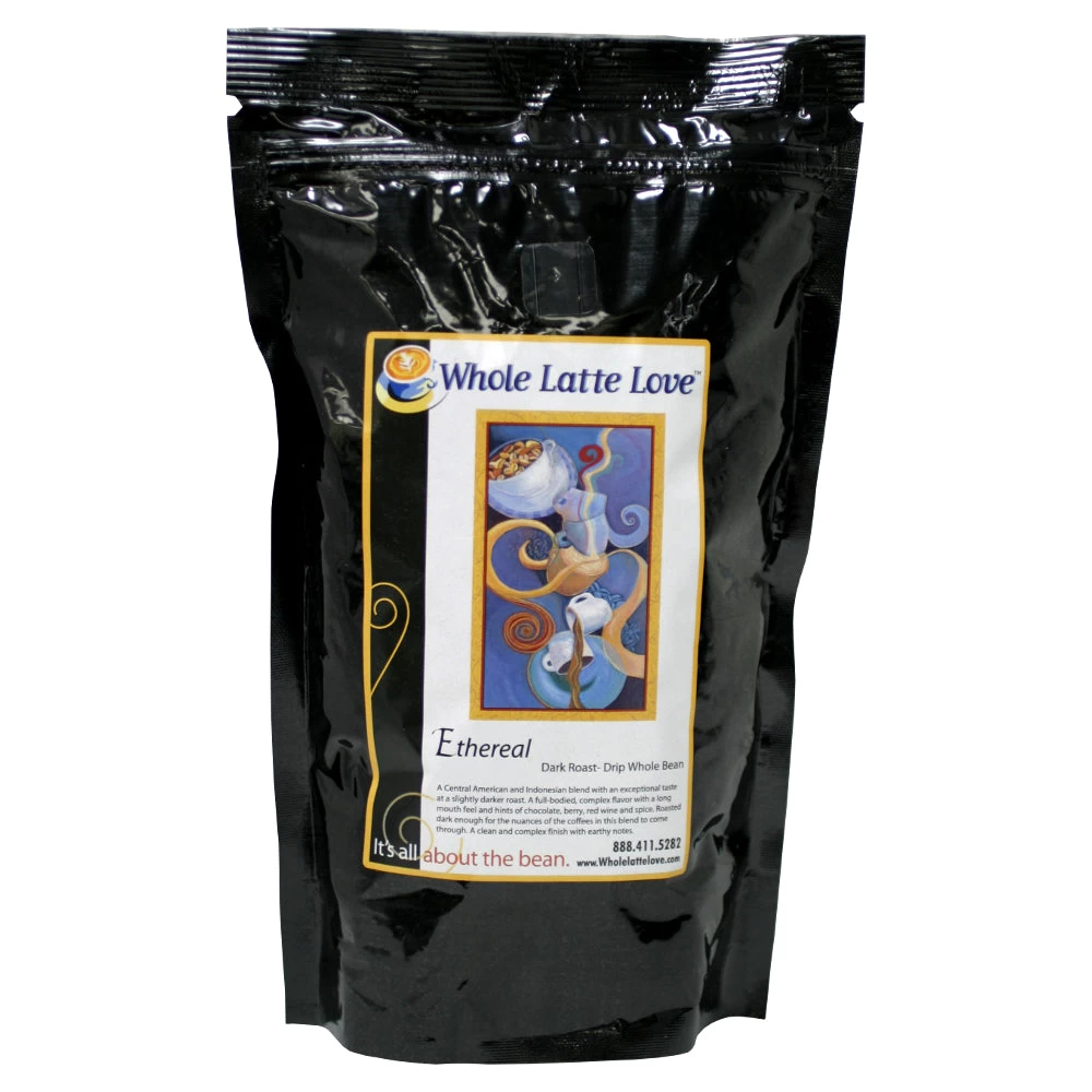 Whole Latte Love Ethereal Whole Bean Coffee 1LB Bag 1 Whole Latte Love Ethereal Whole Bean Coffee 1LB Bag