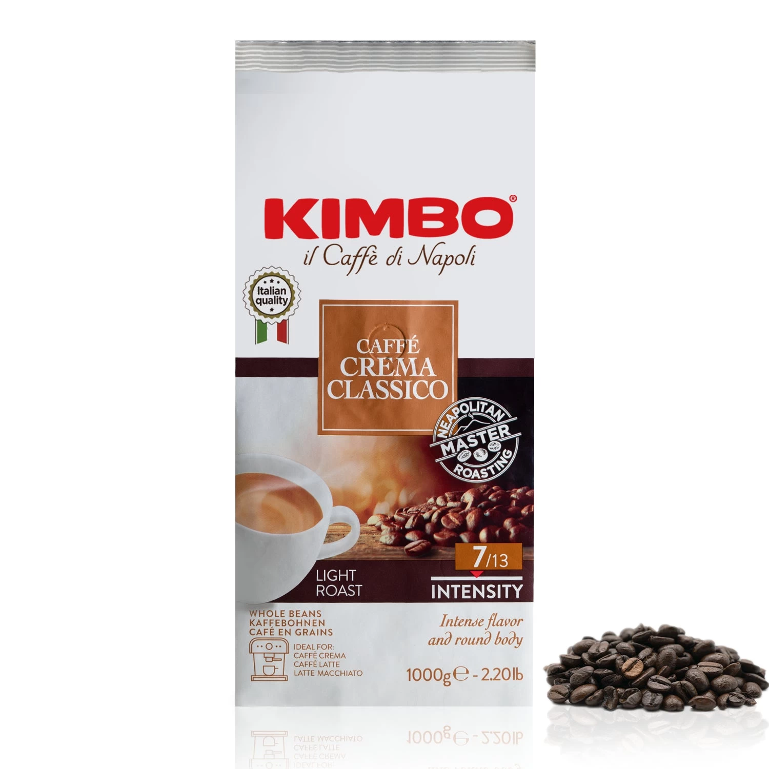 Kimbo Il Caffe Di Napoli CaffeCrema Classico Whole Bean 3 Kimbo Il Caffe Di Napoli CaffeCrema Classico Whole Bean - Image 3