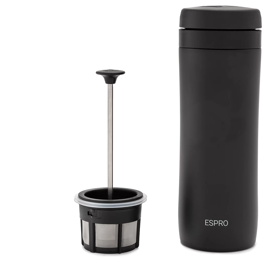 Espro P1 Travel Press For Coffee - Black 2 Espro P1 Travel Press For Coffee - Black - Image 2