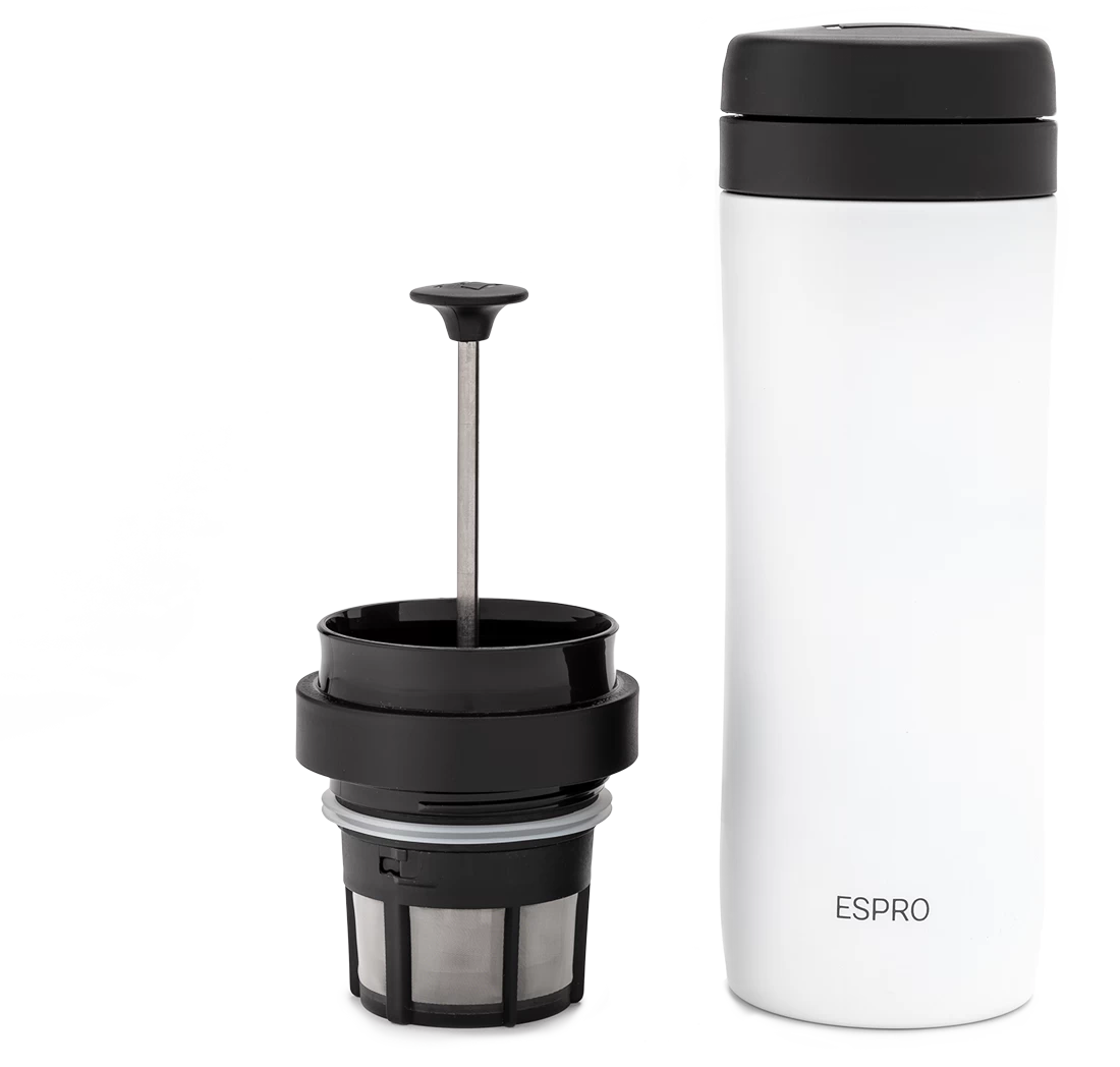 Espro P1 Travel Press For Coffee - White 1 Espro P1 Travel Press For Coffee - White