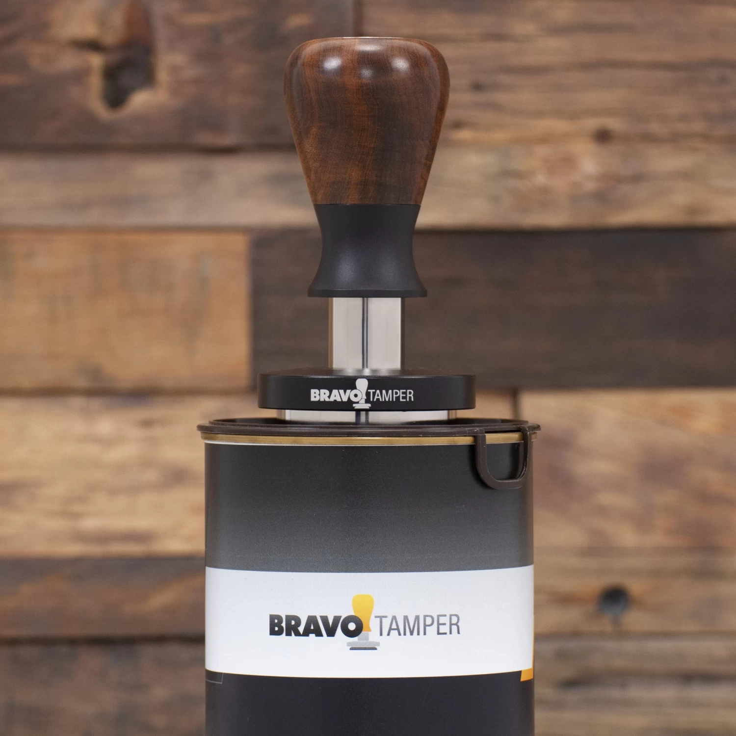 Bravo Espresso Tamper Dark Wood Handle 54.7mm 4 Bravo Espresso Tamper Dark Wood Handle 54.7mm - Image 4