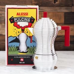 Illy Alessi Pulcina 3 Cup Moka Pot - Red -Coffee Gear Shop IMG 5951