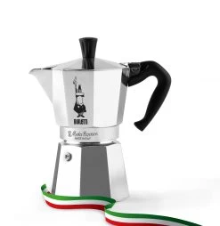 Bialetti Moka Express 3-Cup Moka Pot -Coffee Gear Shop MOKAEXPRESSBANDIERA