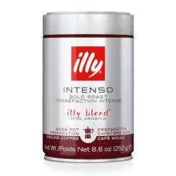 Illy Moka Intenso Ground Dark Roast Coffee