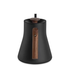 Fellow Stagg EKG Pro 0.9L Pour Over Kettle - Matte Black With Walnut Accents -Coffee Gear Shop StaggEKGPro MatteBlackWalnut HandleFacing 2