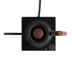 Fellow Stagg EKG Pro Studio Edition 1L Pour Over Kettle - Matte Black With Walnut Accents -Coffee Gear Shop StaggEKGProStudioEdition MatteBlackWalnut TopDown