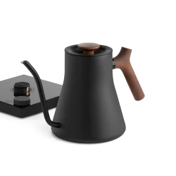 Fellow Stagg EKG Pro Studio Edition 1L Pour Over Kettle - Matte Black With Walnut Accents -Coffee Gear Shop StaggEKGProStudioEdition MatteBlackWalnut WithBase 1