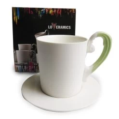 Loveramics Miix Designer Coffee Cup & Saucer In Apple Green